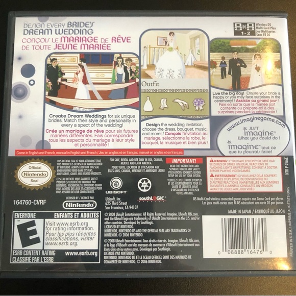 Imagine wedding designer Nintendo DS game, 2008. Used but perfect condition! - Picture 3 of 3